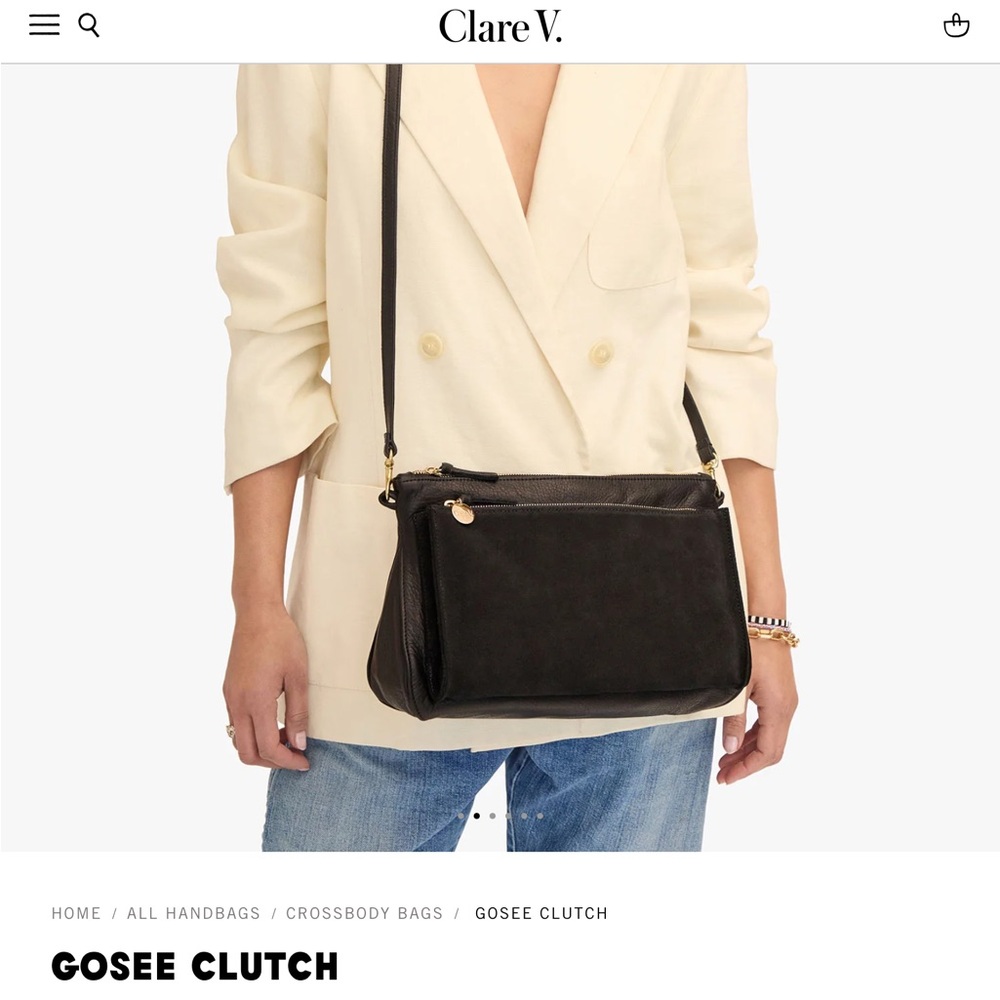 Clare V Chic Navy Crossbody Bag